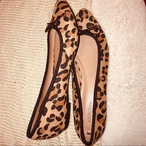 Animal print ballet flats